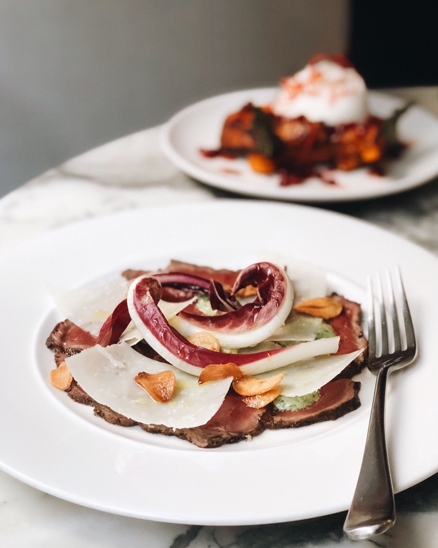 Beef carpaccio with ‘winter flower’ tardivo radicchio from Treviso. A Bernardi’s classic.

#Italian #Bernardis #Marylebone #BeefCarpaccio #PortmanVillage #Mayfair #SeymourPlace #LondonFood #LondonRestaurants #LondonEats #BernardisLondon #LondonDining #TimeOutLondon #EatHotDinners