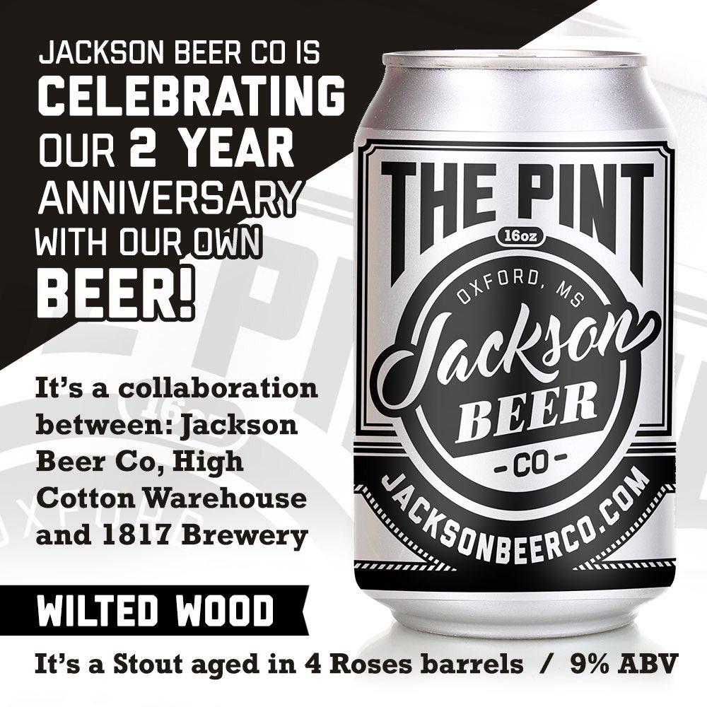 This is our first collaboration beer between @1817brewery and @highcottonwarehouse. It’s a barrel aged stout that’s aged in 4 roses barrels. It’s a Smooth, chocolate creamy taste that’s sure to warm up your winter! We will have on draft and canned to go for the next 2 weeks.🍻