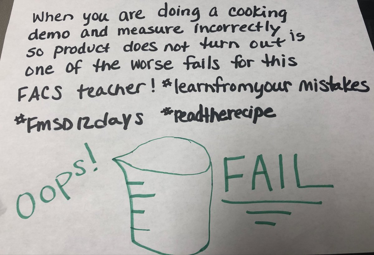 StephaniePecar1's tweet photo. Teaching FAIL! #FMS12Days  we learn from our mistakes! https://t.co/pYvkaZ3dBX