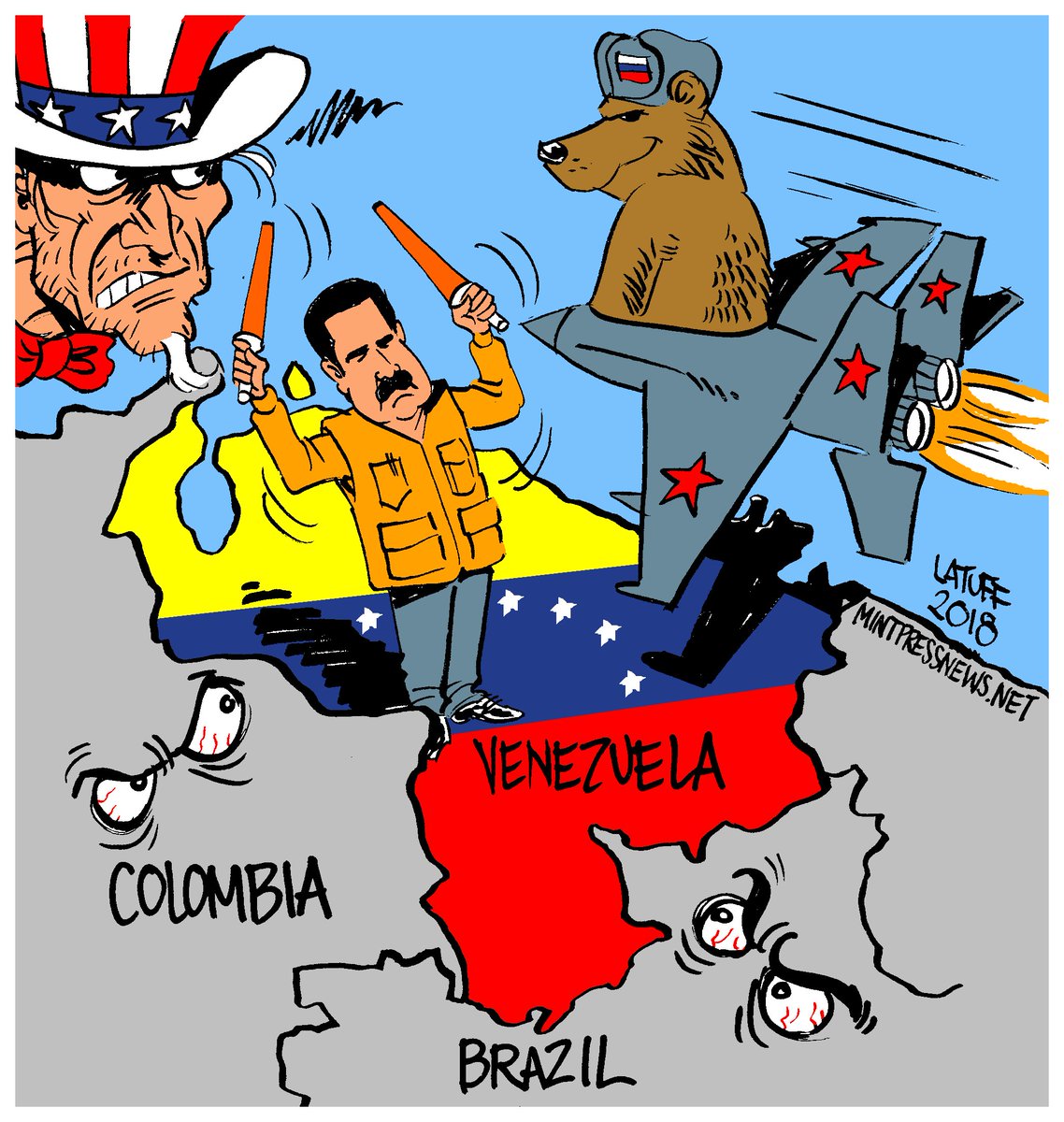 Resultado de imagem para venezuela USA Russia brasil
