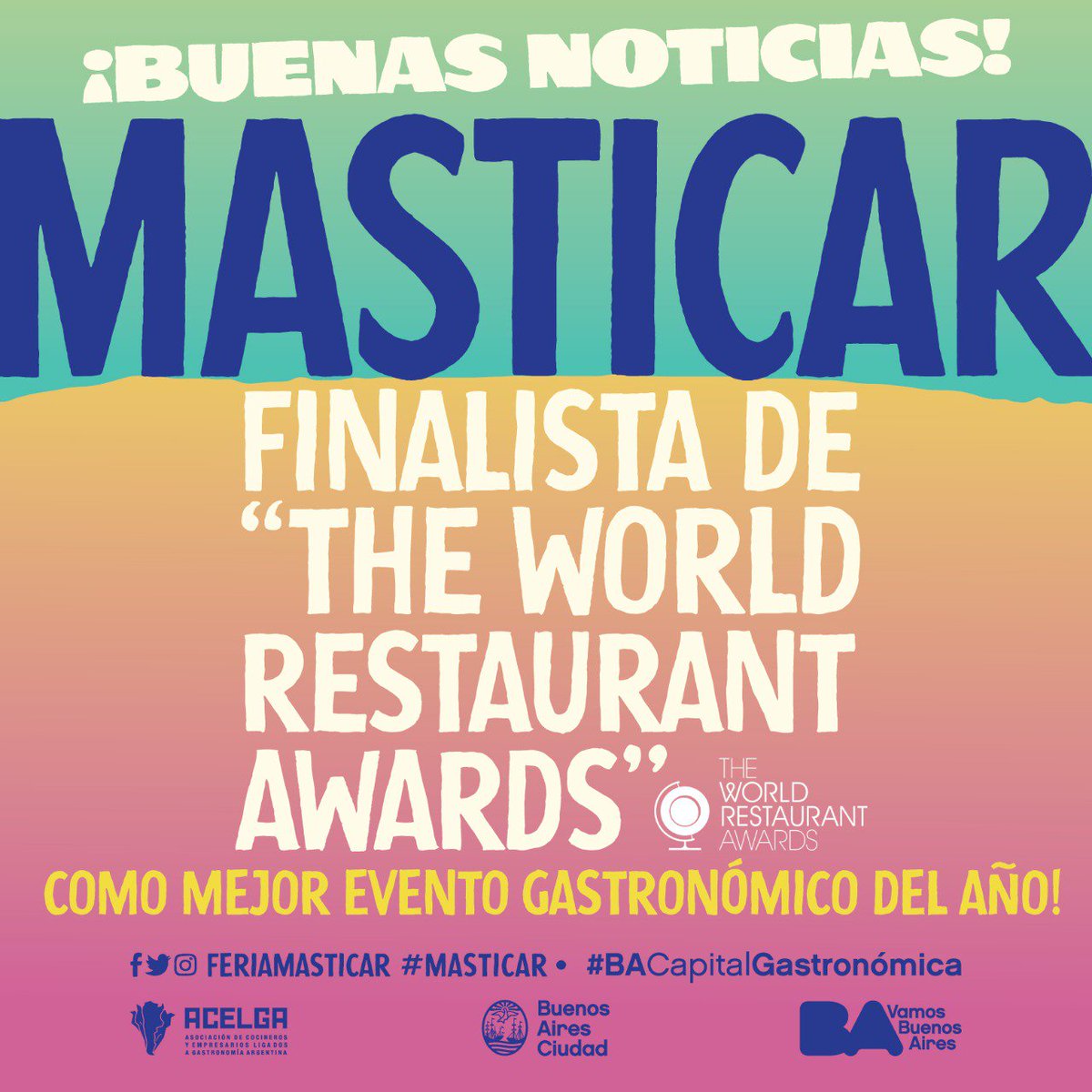 hrgatto's tweet photo. ¡La @FeriaMasticar fue nominada como uno de los mejores eventos gastronómicos del año! Seguimos trabajando para posicionar nuestra gastronomía en el mundo. ¡A festejar!

#BACapitalGastronómica https://t.co/gNnGdTPmkB