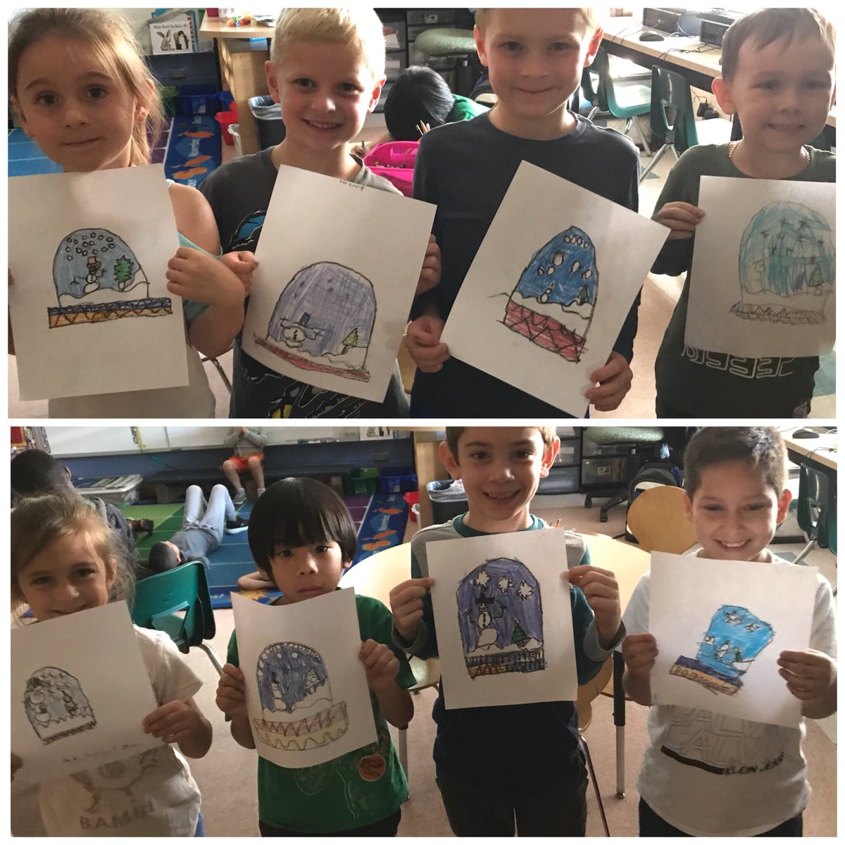VME_SACC's tweet photo. Check out these “cool” snow globes by our first grade artists ❄️ !  #1stgrade @VMEPatriots @collierschools https://t.co/VoGcrDFY7X
