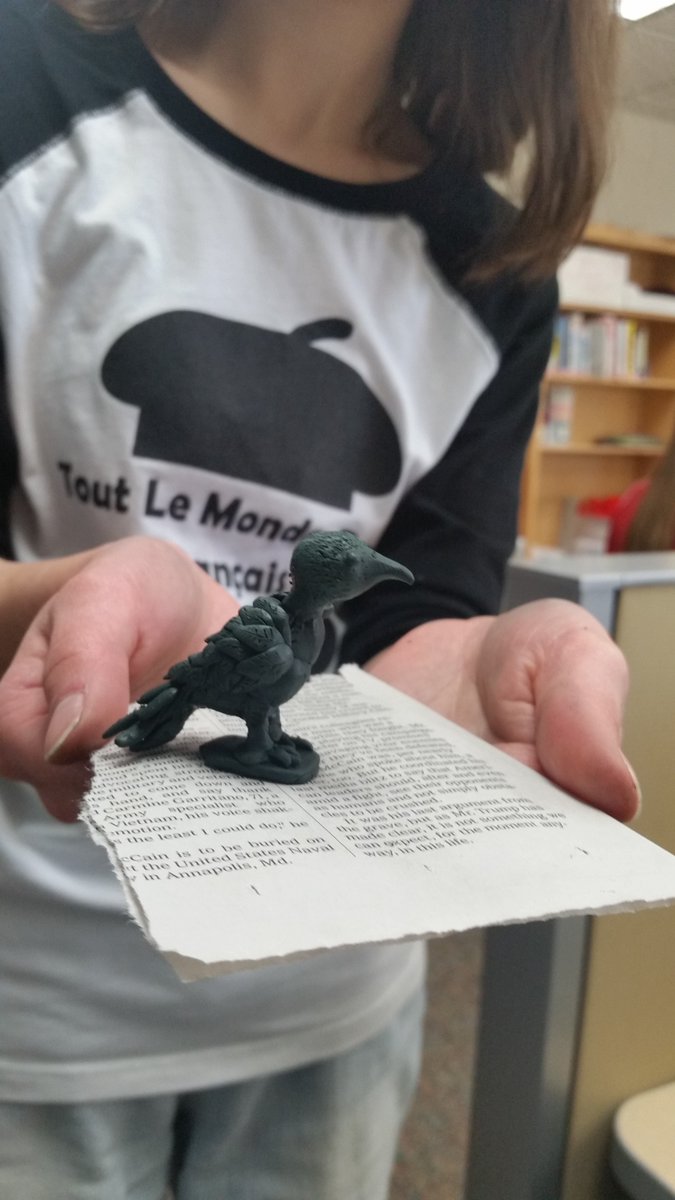 MadCollCreator's tweet image. Take a look at this awesome crow created today in the Studio by Madison College student, Kaela. The level of detail is amazing!