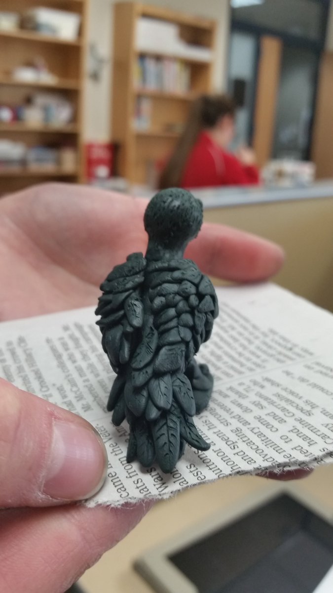 MadCollCreator's tweet image. Take a look at this awesome crow created today in the Studio by Madison College student, Kaela. The level of detail is amazing!