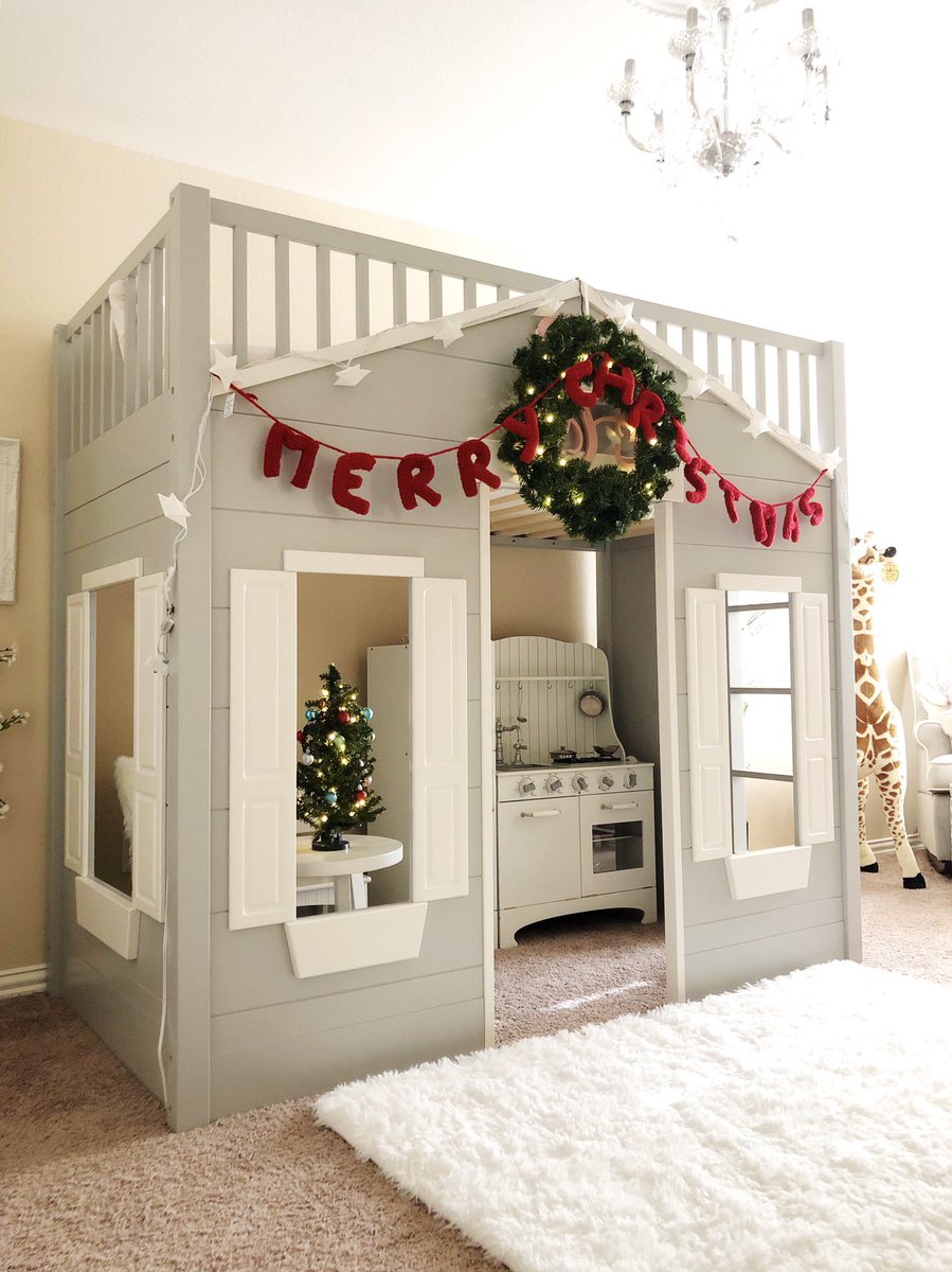 pottery barn playhouse loft bed