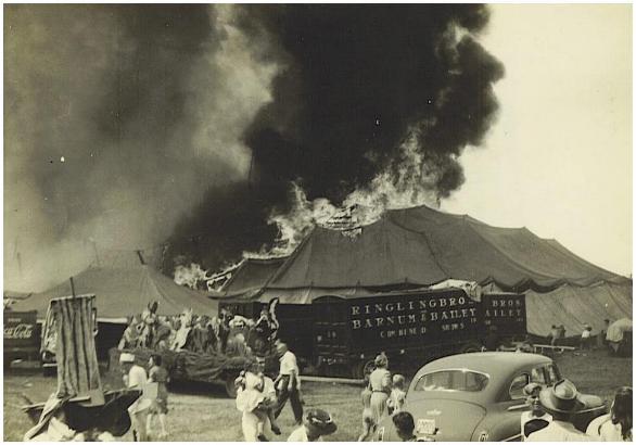 NoBetterDeath1's tweet photo. #TodayInDeath 1961: A fire breaks out at The Gran Circus Norte-Americano in Niterói Brazil killing around 500 people and injuring hundreds more. Had the elephants not broken through the tent canvas the toll would have been thousands. #NoBetterDeath https://t.co/lJ76WMvBqQ
