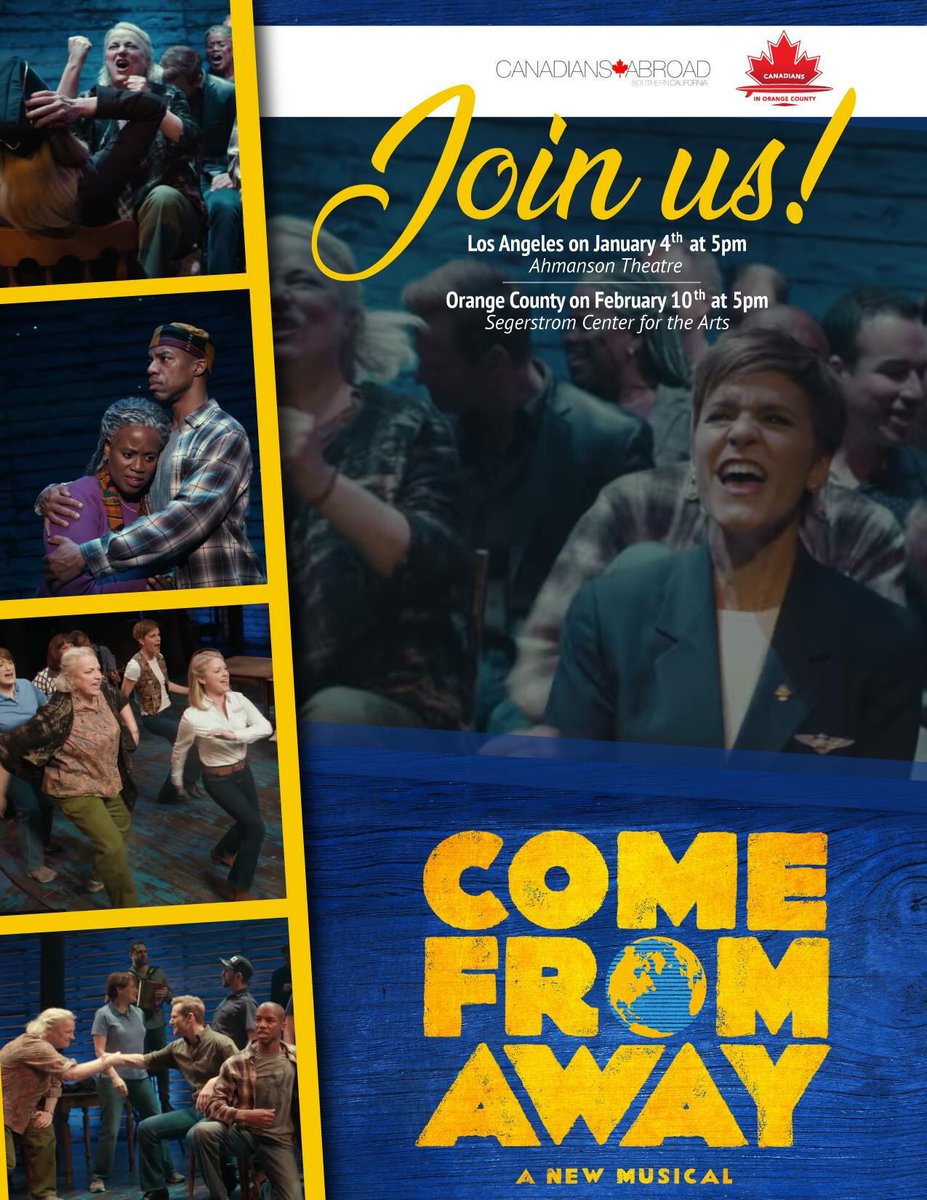We are back and doing our best Canadian duty. Come join us at #COMEFROMAWAY. We have some amazing seats still available for the January 4th show!!! 

BUY HERE --> mailchi.mp/07f90d88a9bc/c…