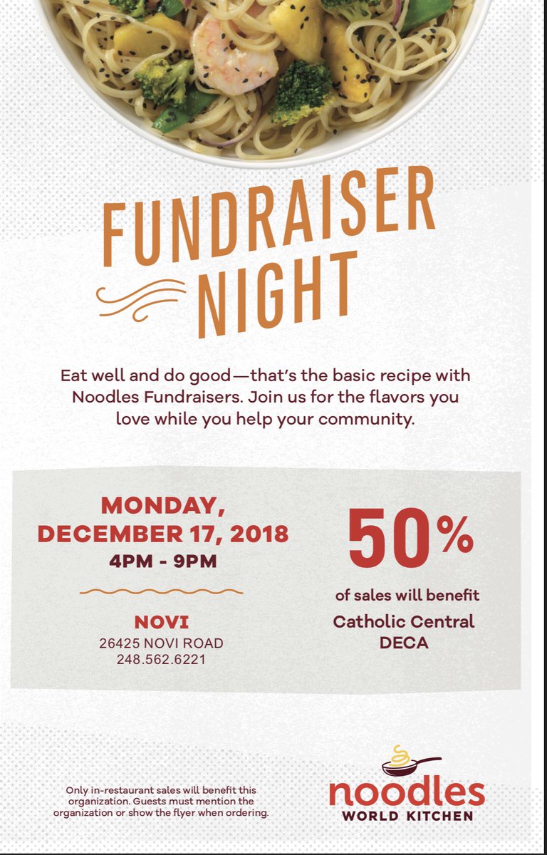 Get to Noodles for your study break and support CC DECA! Flash this image 🍜☘️
