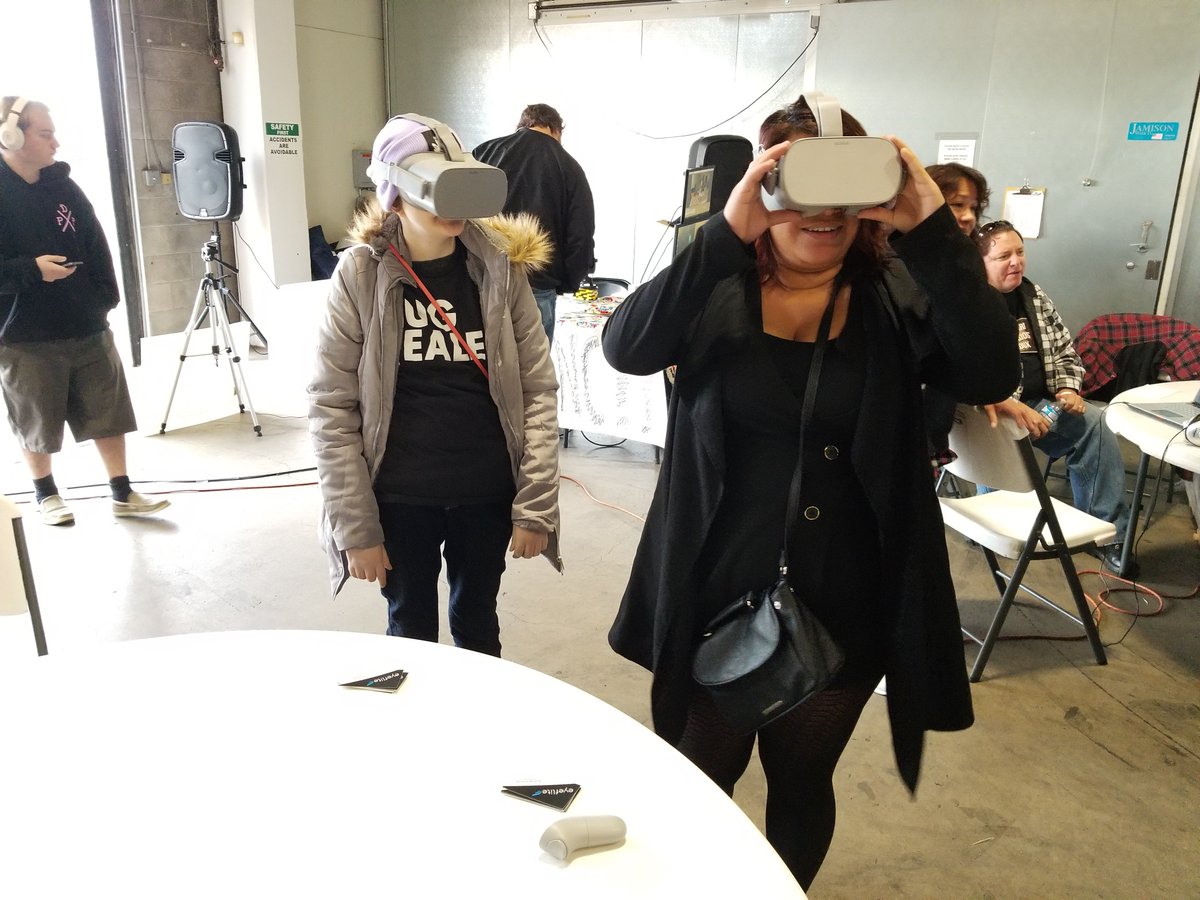 Eyeflite's tweet photo. Showing off #wingvr at the #denverindiegamesexpo at @DryDockBrewing North Dock. Lots of great feedback from local devs in a great location!
We're excited to implement #handsfree #gaming in 2019 into WingVR. Game on!
#AbilitiesNotDisabilities #VirtualReality #assistivetech https://t.co/TGi06ZlRNJ