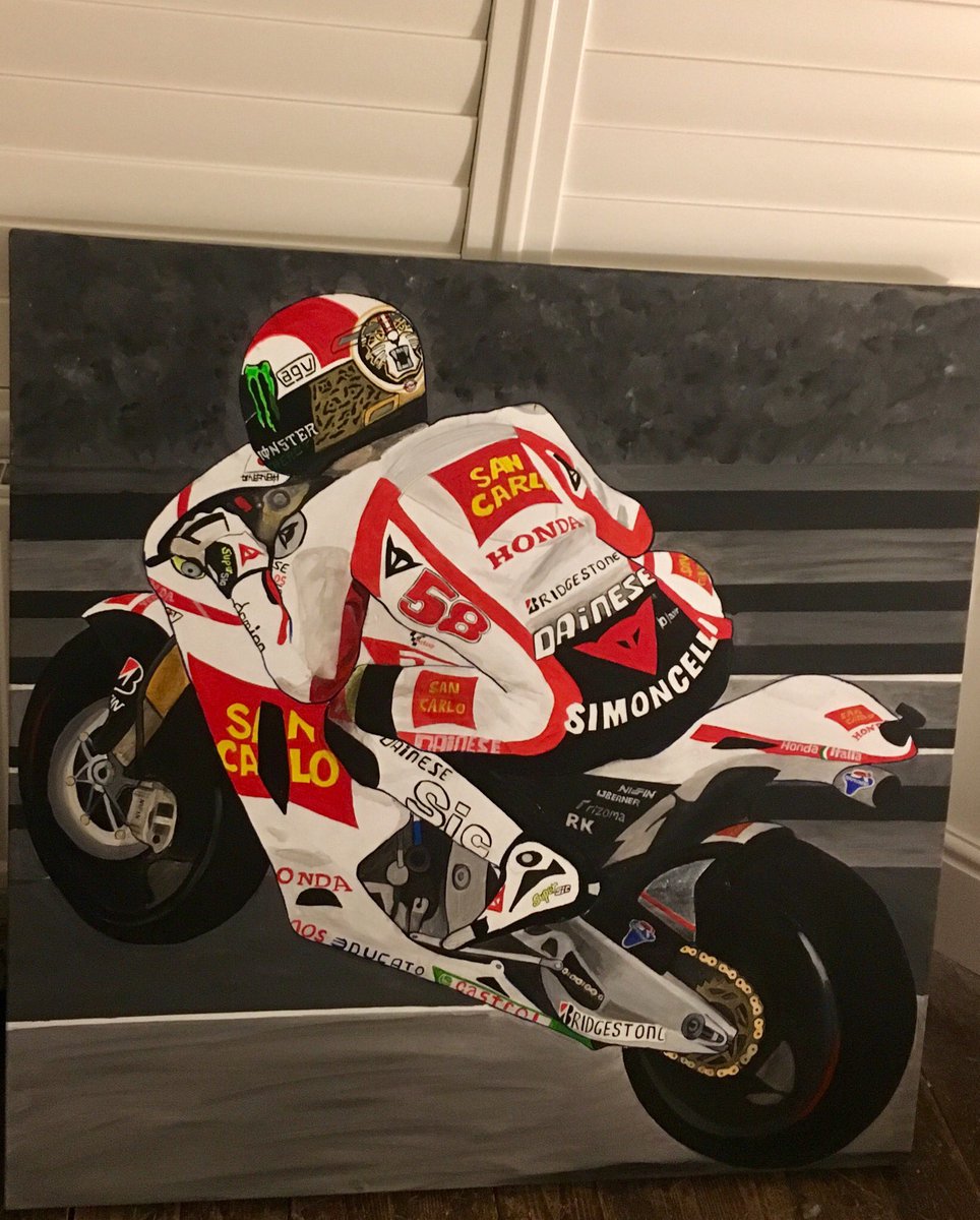 mashleywalden's tweet photo. Massive thanks to @Bugsy3823 for the early Christmas present top job as always #58sic #motogp https://t.co/deEalHSUsz