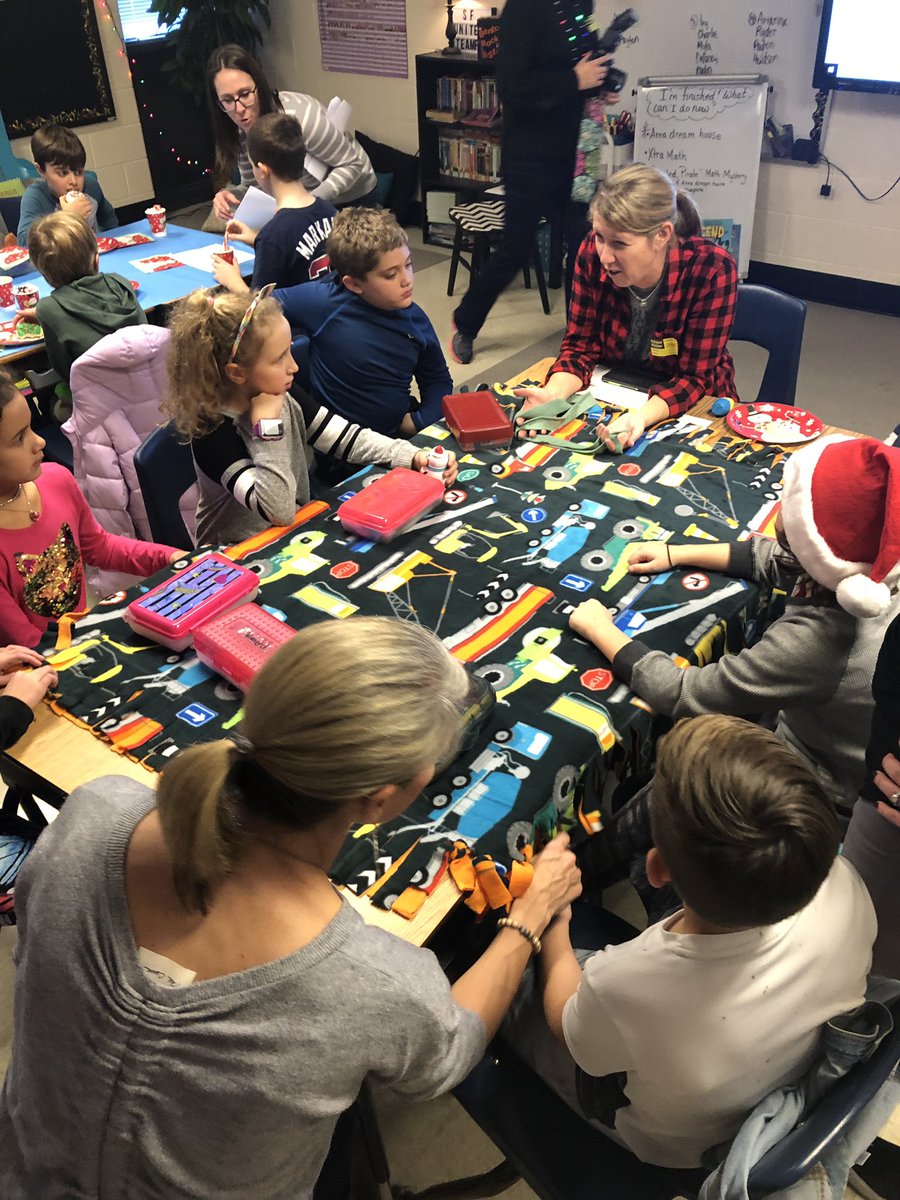 ShallowfordES's tweet photo. Today our 3rd graders will have their holiday celebration to make fleece blankets for children at CHOA. #PTAgiveback @shallowfordfallspta https://t.co/M2tZudny6S