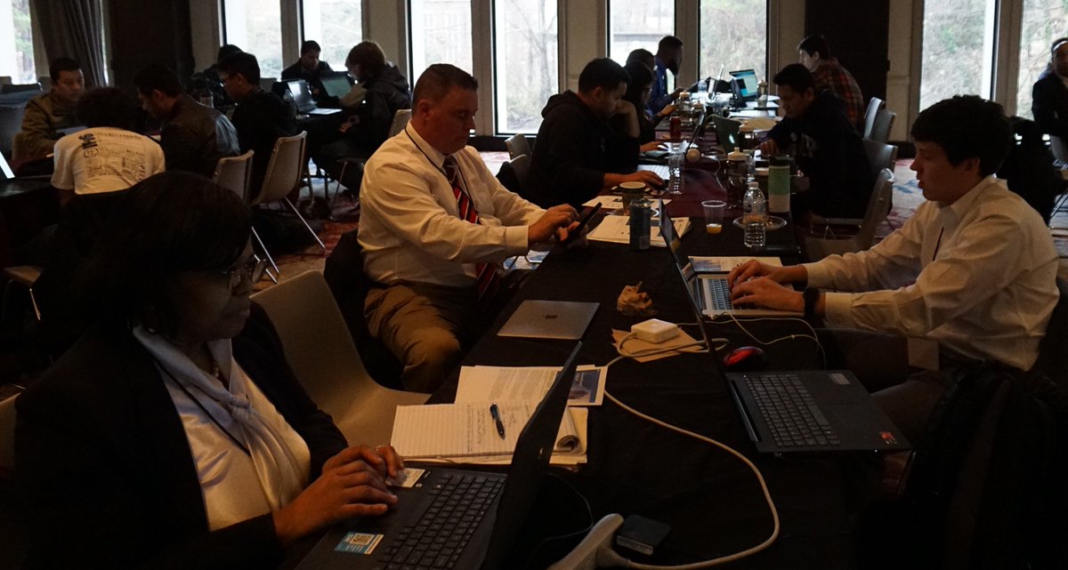 GEGhostRed's tweet photo. #GhostRed is back! Saturday, December 15th, Partnered with the University of Richmond. Over 50 talented people tackled challenges on our new GhostRed platform. Over 30 participants interviewed for open positions with #GEDigital. Thanks to all organizers and participants https://t.co/pEv0aqJ0z3