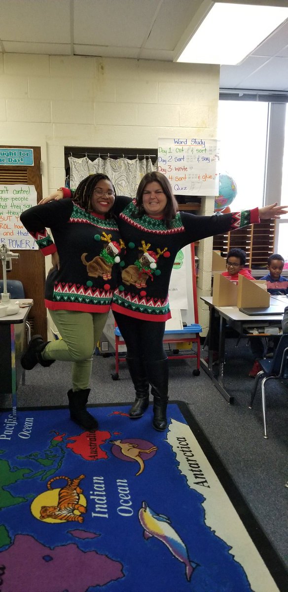 The_PowerOf_2's tweet photo. Co-teachers that dress together....soar together! https://t.co/ORDefphHvM