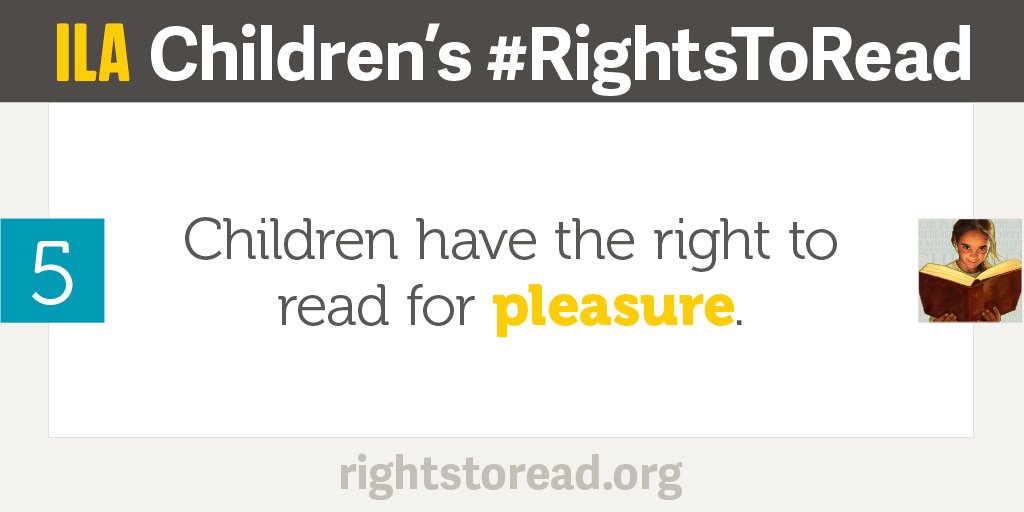 ILAToday's tweet photo. How do you create a culture of literacy that encourages reading for pleasure? #RightsToRead https://t.co/JJuxKMPcAs https://t.co/lMfNQgfcri