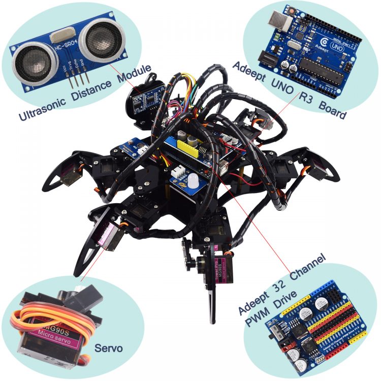 spider arduino robot