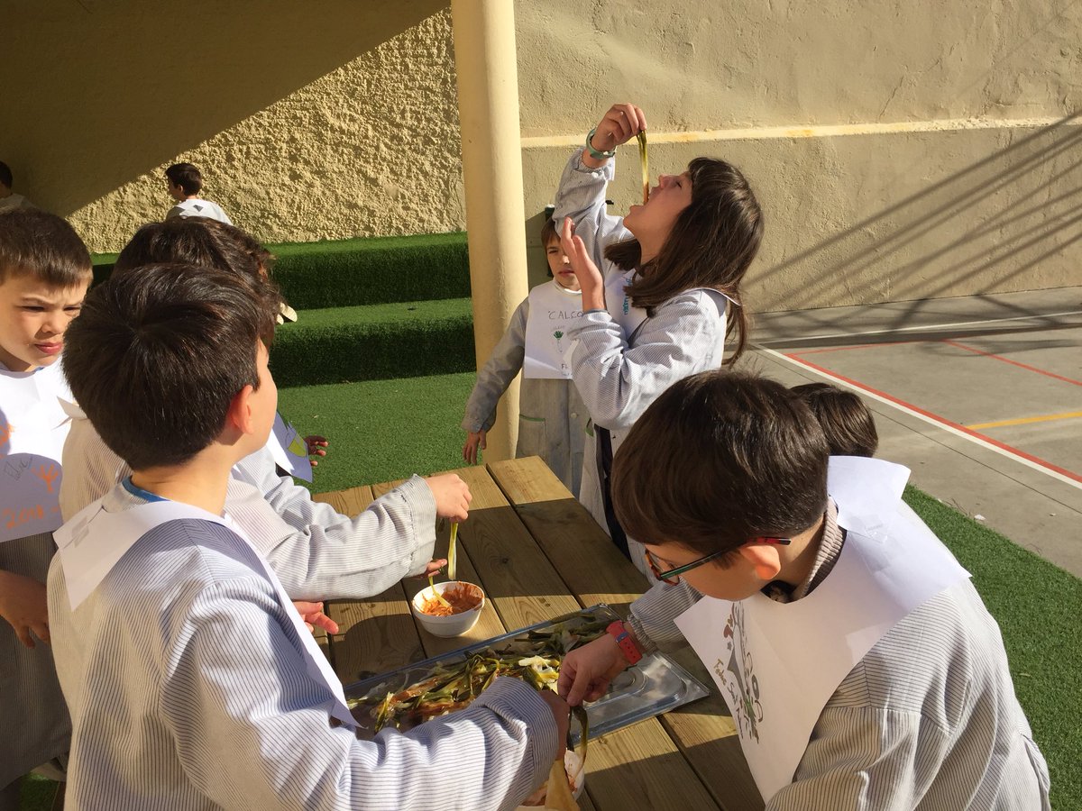 Avui els nens i nenes de P4 hem fet la nostra calçotada. Després de collir els calçots ens els hem menjat <a href="/EscolesFEDAC/">Escoles FEDAC</a> #projectehort #km0 #escolaverda