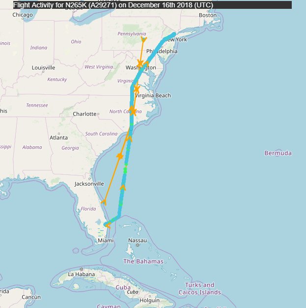 Koch brothers' N265K 12/16/18 Palm Beach-Teterboro 12/17/18 Teterboro-WichitaStephen Schwarzman's (CEO of The Blackstone Group) N113CS 12/16/18 Palm Beach-Teterboro 12/17/18 Teterboro-WaterburyN265K flew to PB on 12/14, N113CS on 12/15 and Jeffrey Epstein's N212JE on 12/14