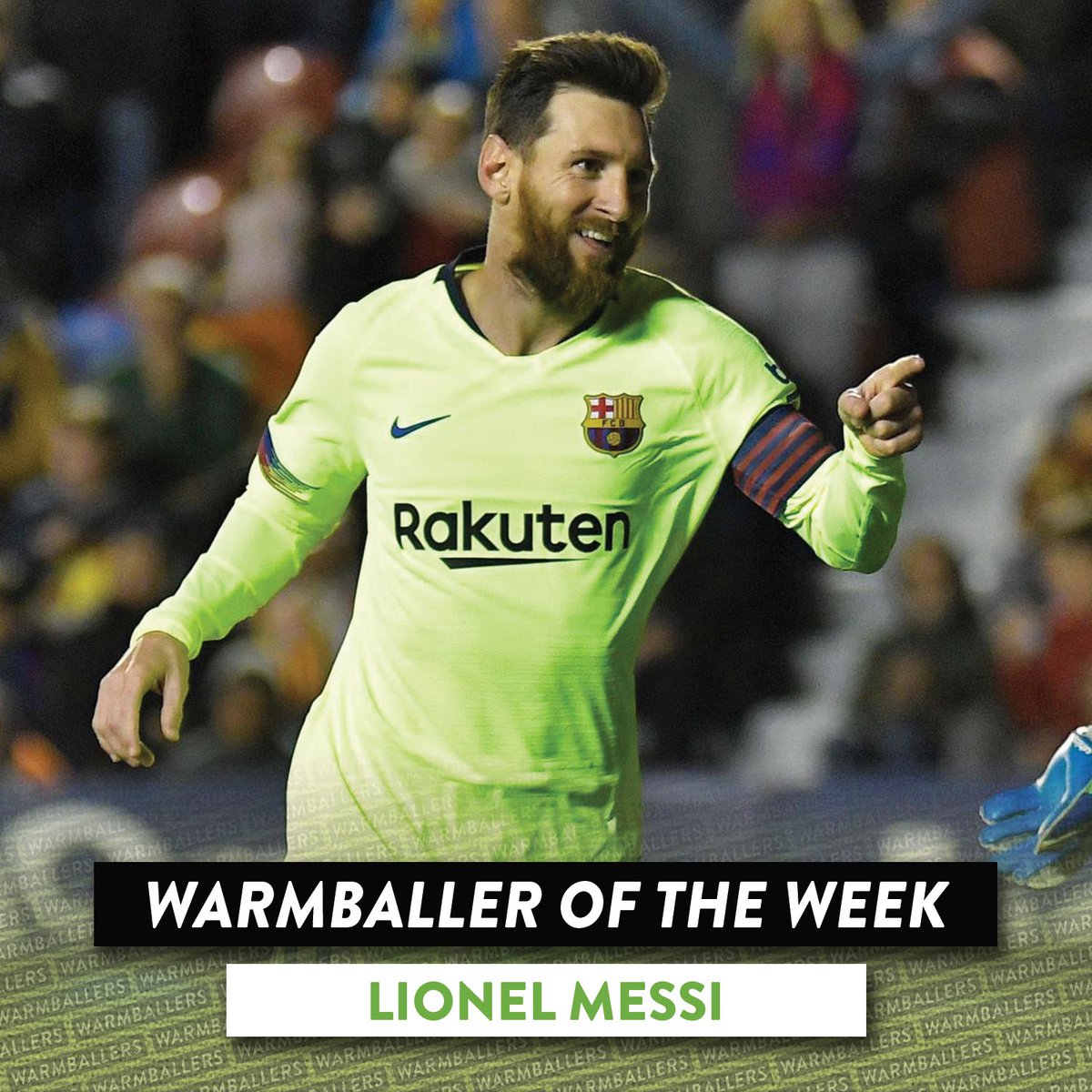 Our #WarmballerOfTheWeek goes to Lionel Messi for scoring 3 goals in 17 minutes for his 49th career hat trick against Levante this past weekend! 🔥⚽️