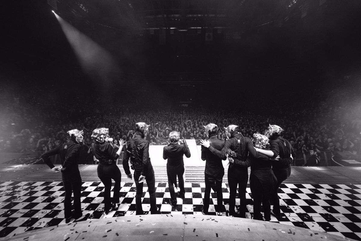 thebandGHOST's tweet image. [MESSAGE FROM THE CLERGY] 

We wish to inform you Ghost was overwhelmed with the loyalty &amp;amp; passion shared during Saturday's @barclayscenter ritual. Thank you for your unwavering support throughout #APaleTourNamedDeath.