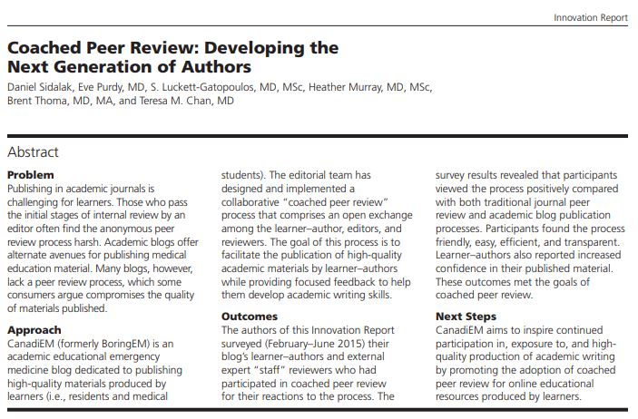 The METRIQ Study (@metriqstudy) on Twitter photo 6/17 Led by the <a href="/WeAreCanadiEM/">CanadiEM</a> team, the 6th <a href="/METRIQstudy/">The METRIQ Study</a> described a novel take on peer review - a 'Coached Review Process' - that was published in <a href="/AcadMedJournal/">Academic Medicine</a> journals.lww.com/academicmedici… Full research agenda here: metriqstudy.org/research-agend… #MedEd 6/17 Led by the <a href="/WeAreCanadiEM/">CanadiEM</a> team, the 6th <a href="/METRIQstudy/">The METRIQ Study</a> described a novel take on peer review - a 'Coached Review Process' - that was published in <a href="/AcadMedJournal/">Academic Medicine</a> journals.lww.com/academicmedici… Full research agenda here: metriqstudy.org/research-agend… #MedEd