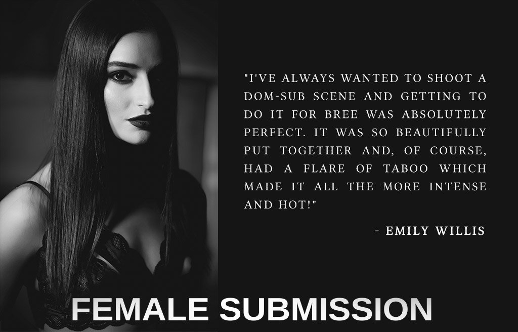FemaleSubmitcom's tweet image. We are honored to have shot the amazingly talented @emilywillisxoxo for our pilot episode | FEMALE SUBMISSION by @TheBreeMills | Coming December 18, 2018 to @puretaboocom and all Adult Time members!