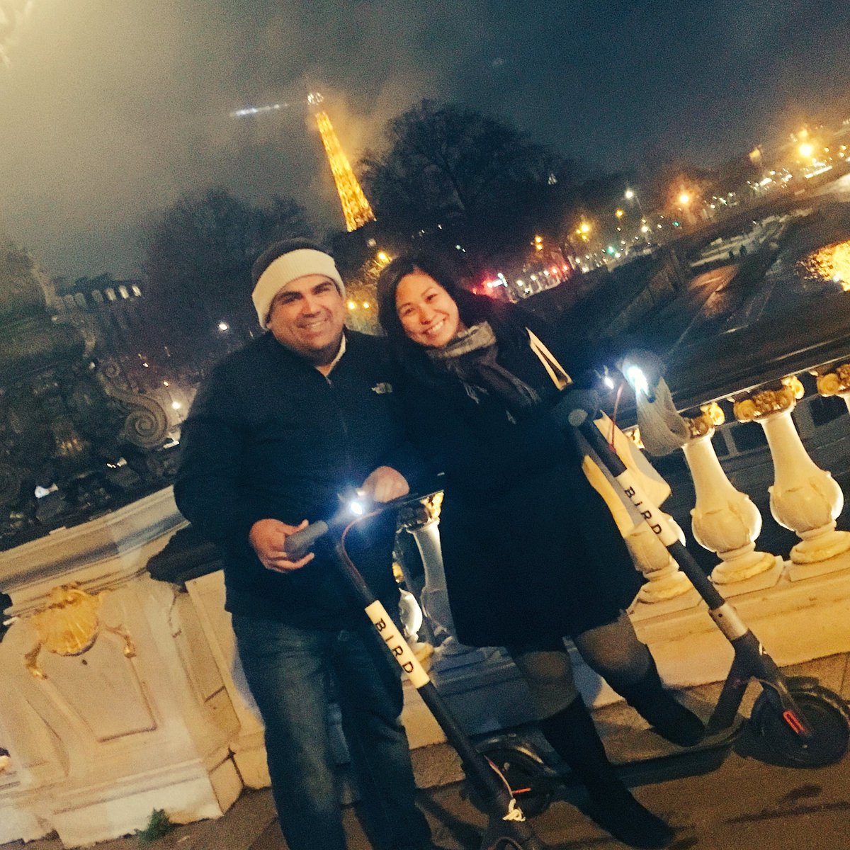 Barfernando773's tweet photo. Getting a @BirdRide view of #Paris with @JSrichinda. 🛴🍷👀🥖🛴 #barfernando goes international https://t.co/503se2bfCj