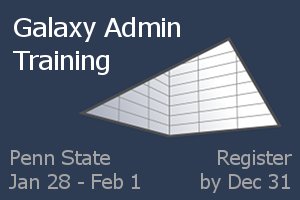 Galaxy Admin  Training announcement slide