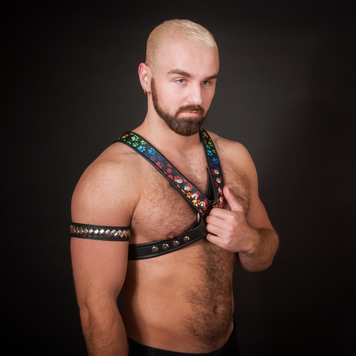 TheLeatherUnion's tweet photo. Puppy pride X-style Harness worn by the sexy @__jfpvp available on Etsy. Go check it out! #custom #customleatherwork #customharness #dominantdaddy #submissiveboy #bdsm #kink #fetish #gayman #gaycub #gayguy #dominant #submissive #daddykink #leather #leatherwork #leathercraft https://t.co/aXbJ1EcEGP