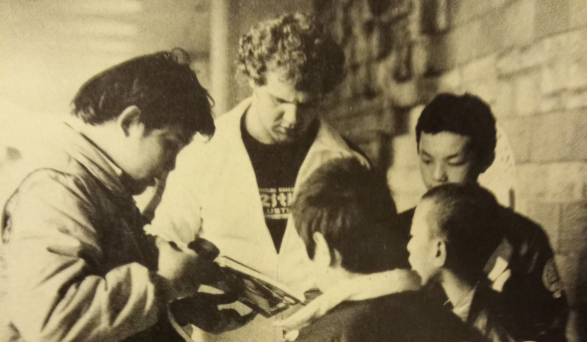 Rasslin' History 101 on Twitter: "Curt Hennig,reading a Japanese publication with a few local kids during a tour of Japan,December,1983.the legendary George Napolitano took this great shot. https://t.co/NNNOtxE812" / Twitter