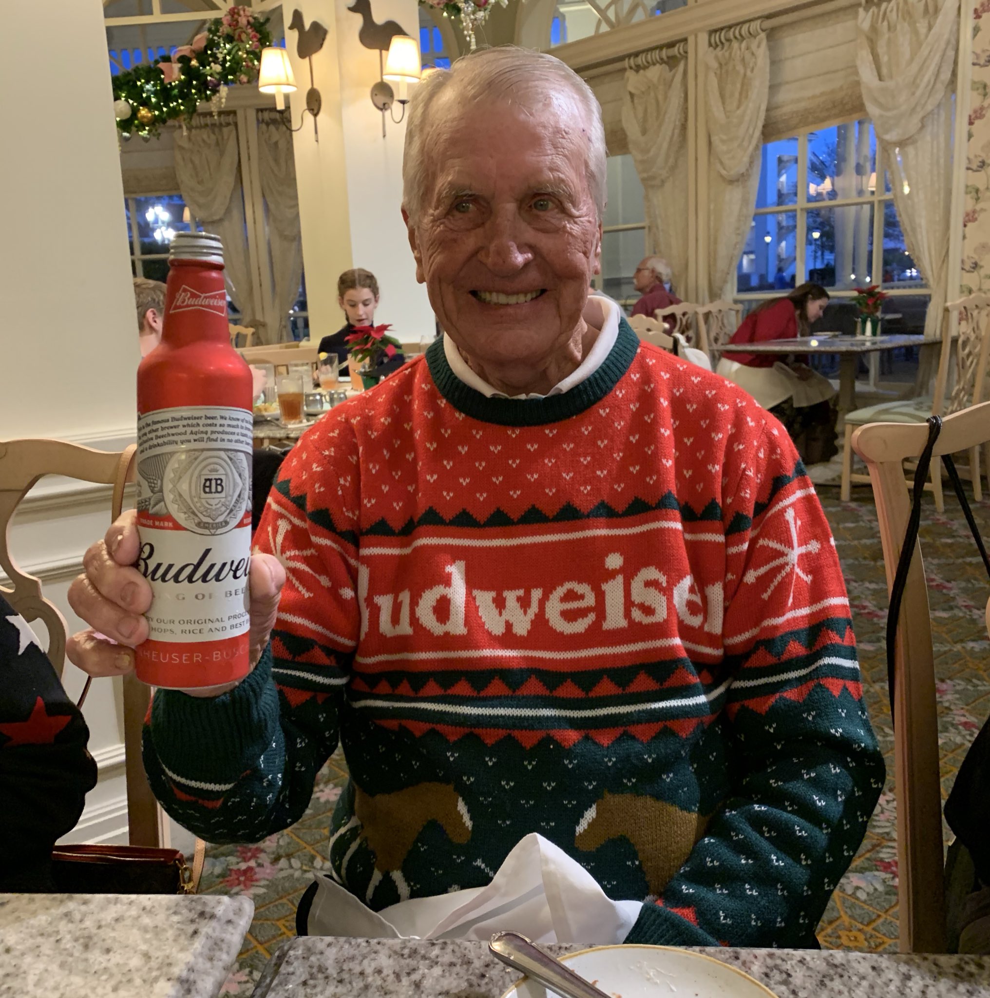 Budweiser top christmas sweater