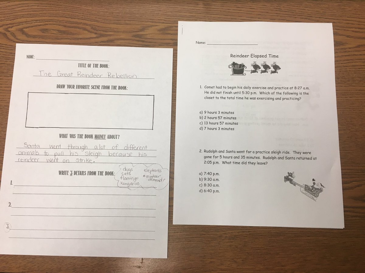 Day 8 of 12 Days of Christmas Countdown- Reindeer Day! We had a great time with our reindeer themed  reading and math activities!