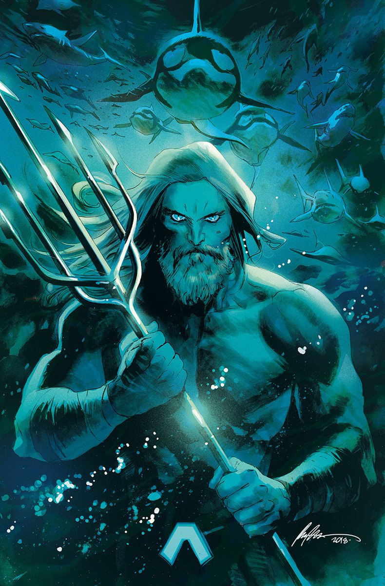 Newsarama's tweet photo. Rafael Albuquerque's AQUAMAN #44 variant. The book is due out January 23. https://t.co/GpqMcKomnK