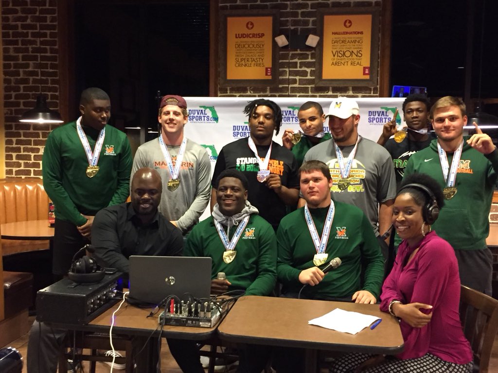 ByCoreyDavis's tweet image. Thank you to the Class 8A state champs @MHSsportszone Mustangs for coming on the @DuvalSports Press Box show tonight.