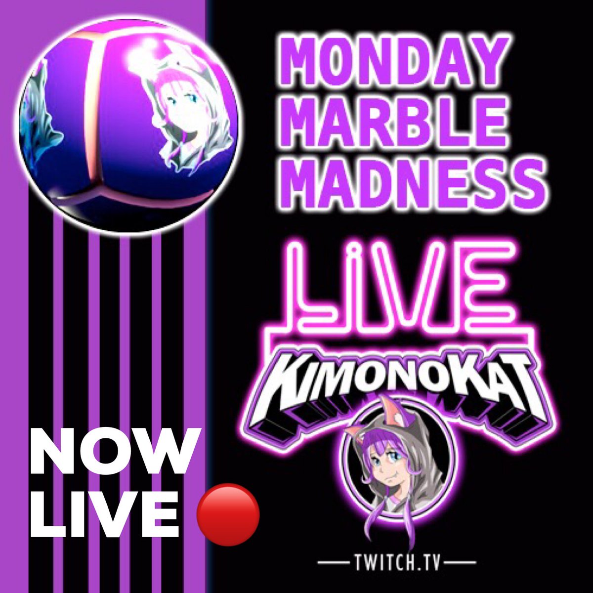 KimonoKat's tweet photo. NOW LIVE 🔴 MONDAY MARBLE MADNESS - 💖
https://t.co/yyfJ2WvLKG
.
#kimonokat  #TwitchKittens #MarblesOnStream #PHNXnation #twitch #gamer #gamergirl 
@SupStreamers @twitchtvgaming @TwitchShare @Retweet_Twitch @PixelbyPixelStu https://t.co/MyWQFqmGPm
