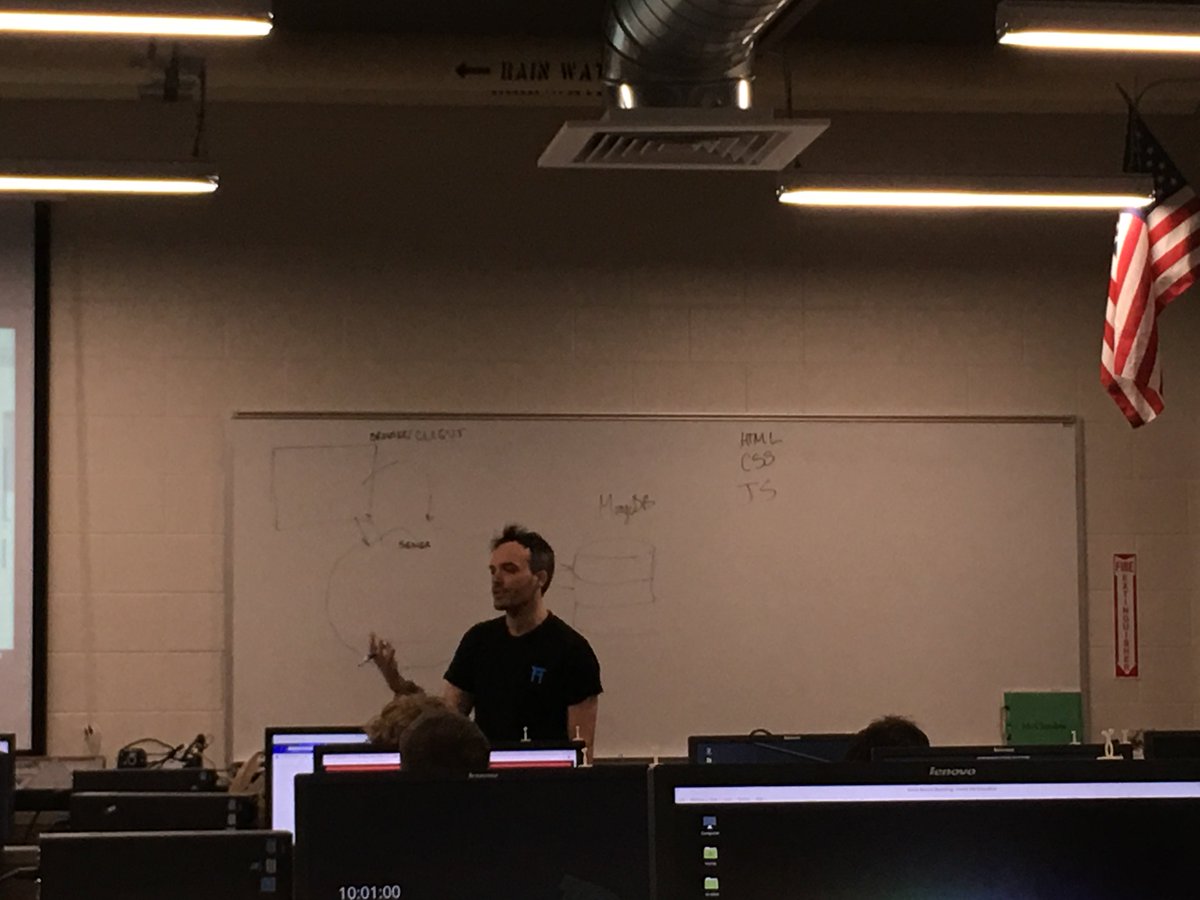 CodingDojoDotCo's tweet image. Instructor Alan Weber & the #CodingDojoBoise team had a great time teaching Part 1 of a 3 part #ReactJS series at Centennial High School today! So great to see such talented young minds getting their start in #CS early! 
#CodingDojo #ThisIsBoise #FutureProgrammersOfAmerica