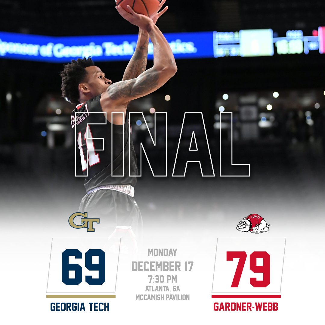 Gardner-Webb Men's Basketball (@gwu_mbk) on Twitter photo DOGS WIN!!!!! Gardner-Webb 79, Georgia Tech 69 in Atlanta. Second ACC win ever for the #RunninBulldogs ... Laster with 25 points, Efianayi and Perez with 12 clutch points each in the double digit win!! #UnleashTheDawgs <a href="/BigSouthGameDay/">Big South Game Day</a> <a href="/GWU_MBK/">Gardner-Webb Men's Basketball</a> <a href="/GWUSports/">Gardner-Webb Athletics</a> DOGS WIN!!!!! Gardner-Webb 79, Georgia Tech 69 in Atlanta. Second ACC win ever for the #RunninBulldogs ... Laster with 25 points, Efianayi and Perez with 12 clutch points each in the double digit win!! #UnleashTheDawgs <a href="/BigSouthGameDay/">Big South Game Day</a> <a href="/GWU_MBK/">Gardner-Webb Men's Basketball</a> <a href="/GWUSports/">Gardner-Webb Athletics</a>
