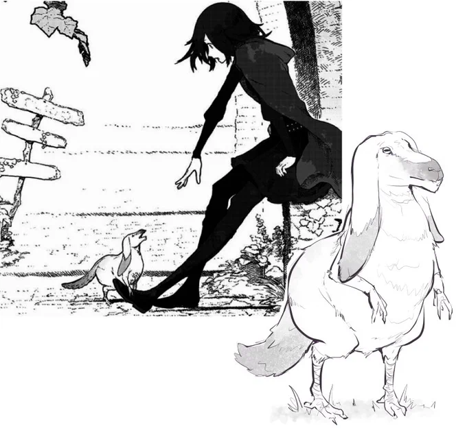 #RWBY I don't know what this thing from the manga is, but it looks like a sheep bird so it is now an Sanusian Pygmy Shirb. I assume its diet consists mainly of the fingers of unwary huntresses. 