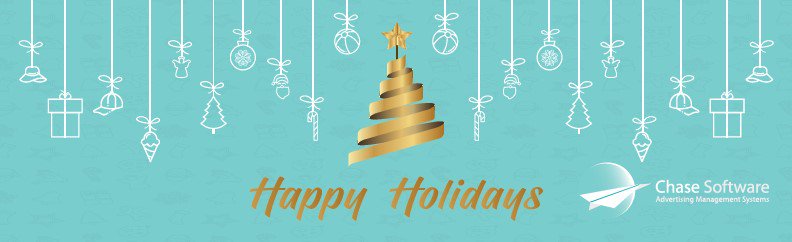 ChaseSoftware's tweet image. Dear Chase Fan!We would like to wish you a Happy Festive Season!Please take note that Chase Software will be closed for the festive season from Friday, 21 December 2018 at 12:30 and reopen on Wednesday, 2 January 2019.For any urgent support issues, please contact 082 770 6743.