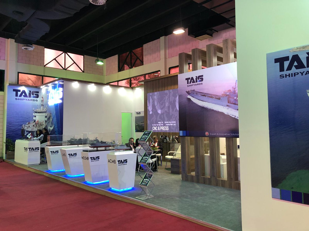 TaisShipyards's tweet photo. Karaçi'de gerçekleştirilen IDEAS fuarına TAIS Shipyards olarak katılım gerçekleşirdik.
-------------
TAIS Shipyards participated in IDEAS – an exhibition in Karachi.
We thank warmly our visitors who showed their interest in our stand.
#IDEAS2018 #IDEAS https://t.co/XlvkFKaOPk