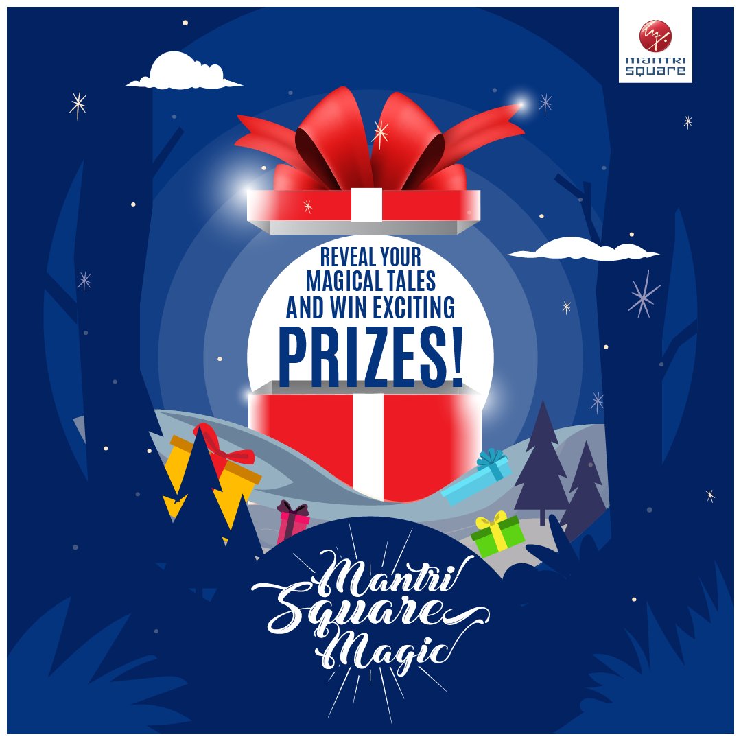 MantriRetail's tweet photo. The season of magic and merriment is finally here! We, at Mantri Square, would love to hear your Magical Tales. Start sharing your Magical Tales with hashtag #MantriSquareMagic and stand a chance to win exciting prizes. Watch this space for more. #MantriSquare #MagicalTales https://t.co/NIMGKhsSvY