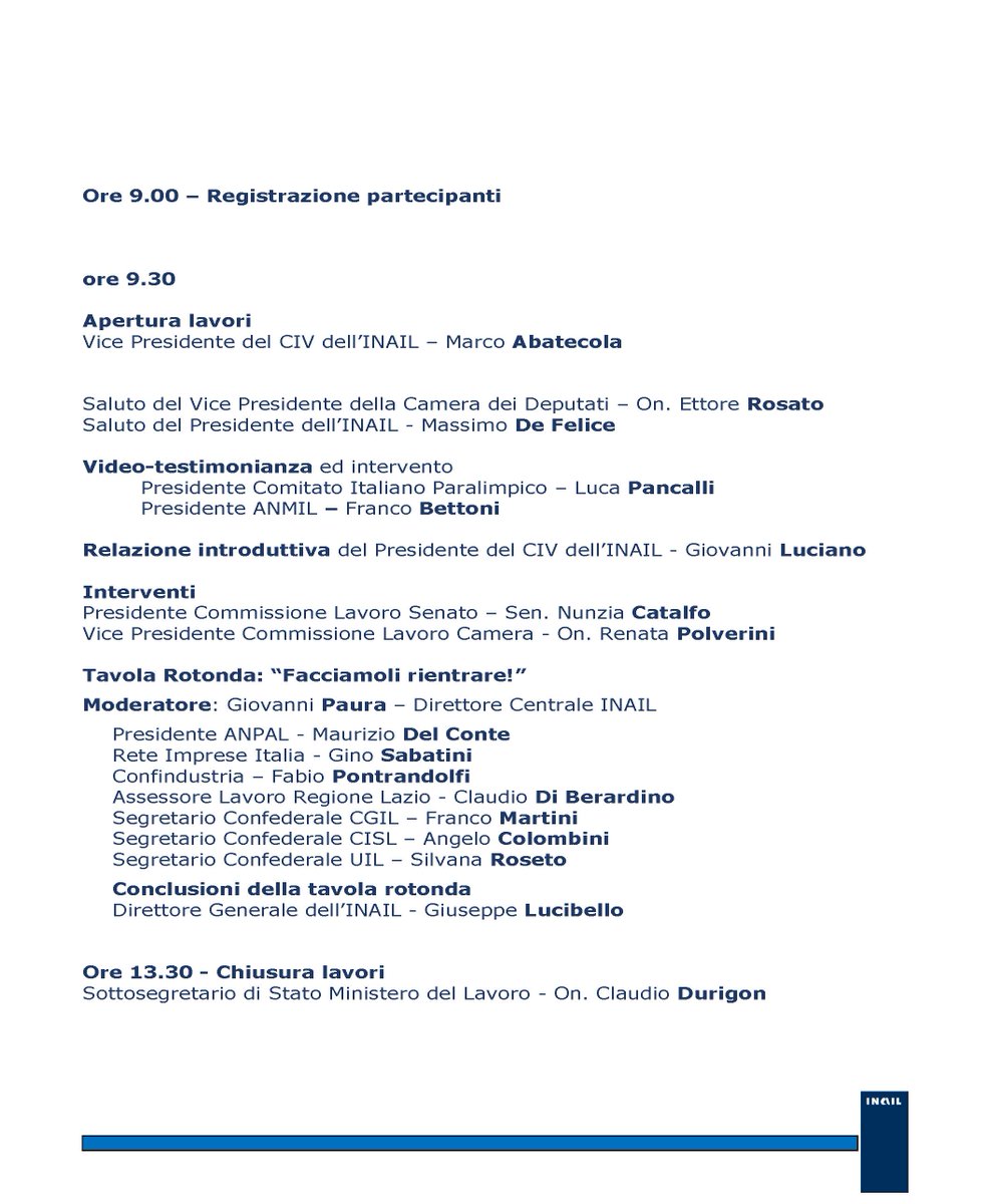 DipIndustr's tweet photo. Oggi #18dicembre @AngeloColombin1 per la @CislNazionale a Palazzo Montecitorio a #Roma interviene al Convegno dell'@inail_gov "Chiudere il cerchio - Come dare effettività al reinserimento anche lavorativo dopo l'infortunio" https://t.co/hsdvcDsVV4