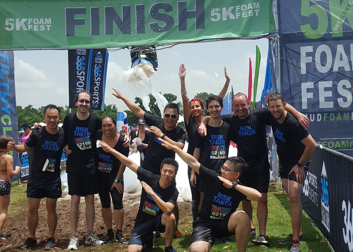 Protecht_Risk's tweet photo. Team #risktaker made it! We had heaps of fun running through foam and mud last Saturday in Sydney to #GetFilthyClean at the @The5KFoamFest. It's not too late to support kids with critical illnesses: https://t.co/Sf6UaFbXpk to get involved. @MakeAWishAust πββοΈπββοΈπ
https://t.co/2NAPz8mC13