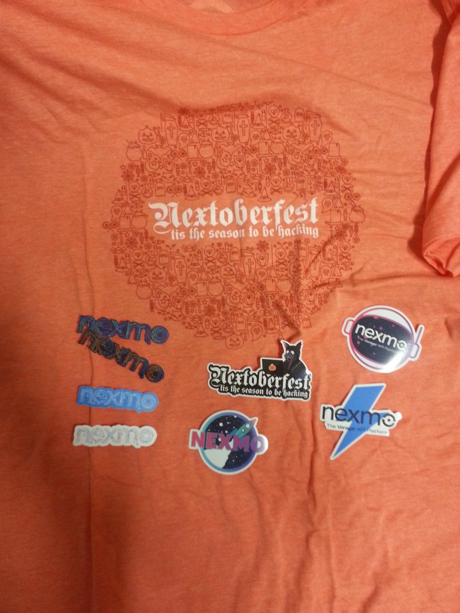 Thanks <a href="/Nexmo/">Nexmo (now Vonage)</a> #nextoberfest   😀😀😀😀