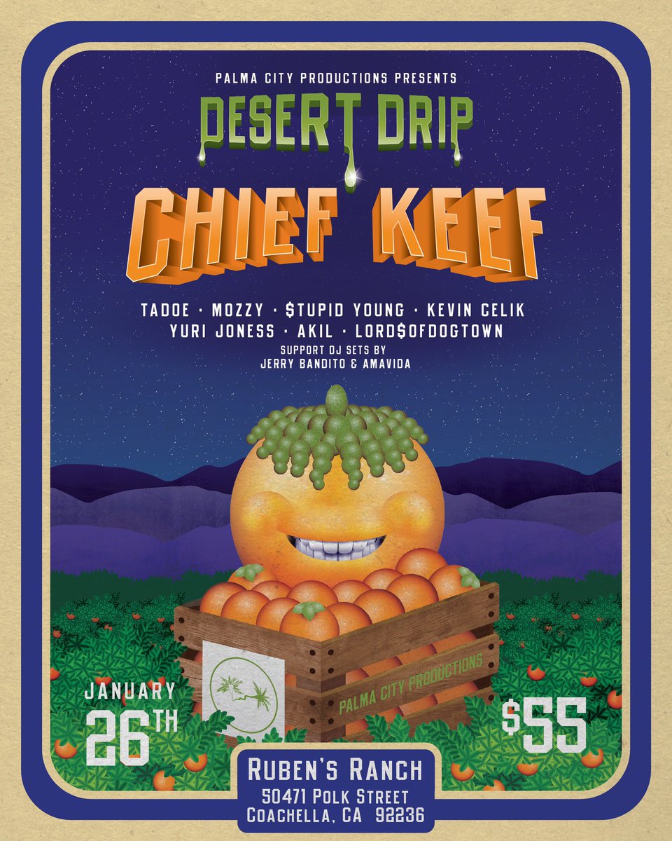 !OOOOH BLAAAH!
!WE LIVE GET YOUR TICKETS NOW!
💧MAD LOVE TO EVERYBODY THATS BEEN SUPPORTING💧
LETS REALLY MAKE IT RAIN ON JAN 26TH💧
eventbrite.com/e/desert-drip-…