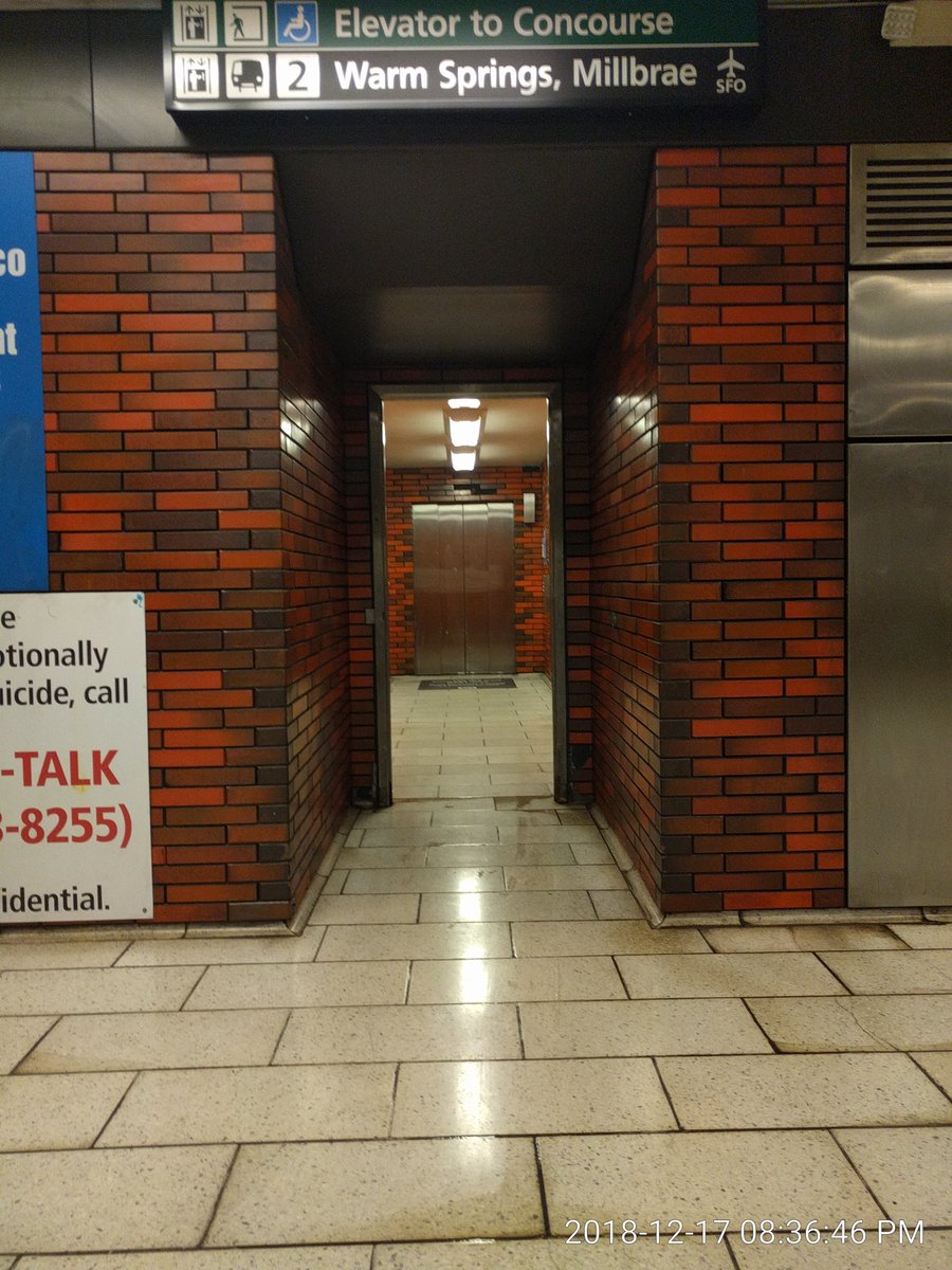 wheelieplanner's tweet photo. #DearBART there's urine in the hallway way to the elevator at 12th Street station. @SFBART https://t.co/FR9H6xUZKw