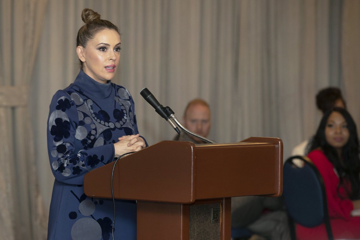 CenterForLaw's tweet photo. Thank you to everyone that attended our fundraising dinner at the Joint Forces Training Base! A special thank you to our guest @Alyssa_Milano and our sponsors @RutanTucker, Ahava Law, and @VetDefenders. #MeToo #MeTooMilitary #EndFeres #FeresDoctrine #MilitarySexualTrauma https://t.co/JeyeXEFydV