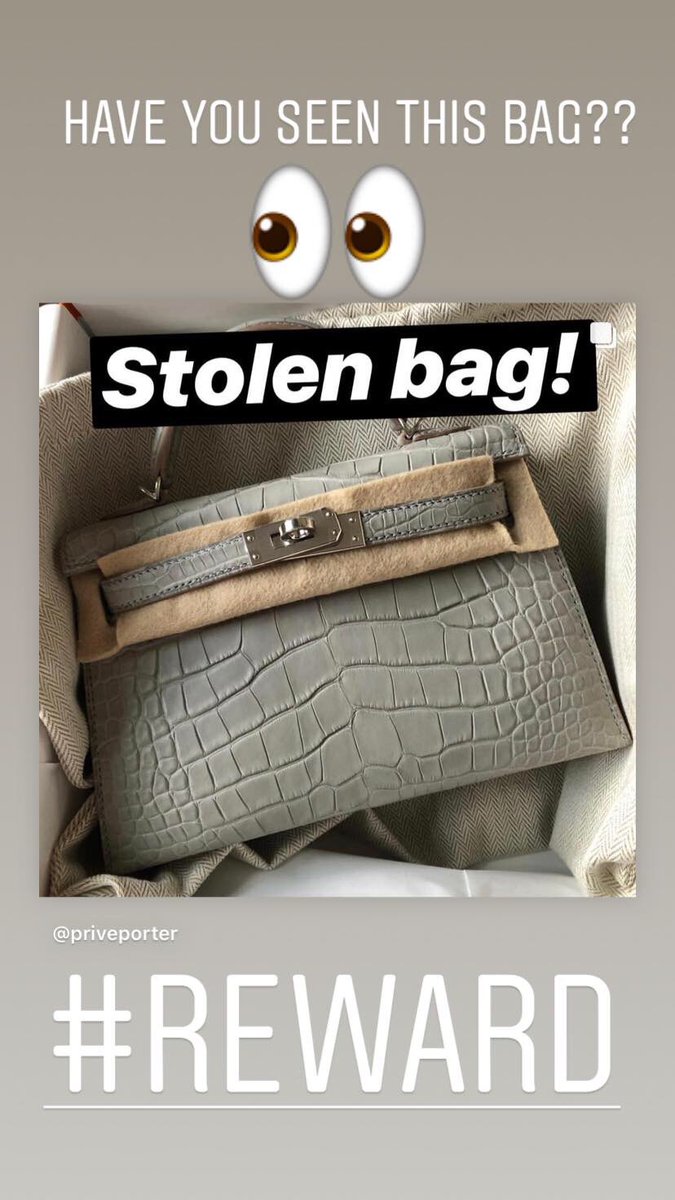 MichaelKuluva's tweet photo. #StolenBag - Have you seen this @hermes Kelly II matte Gris #alligator bag?? #Hermes #StolenHermes #Theft #Reward #Findthisbag #HermesBirkin #HermesKelly #gris #mattealligator #alligatorkelly #kellybag #stolenkelly #bag #hermesbag https://t.co/UnBJsqb4TC
