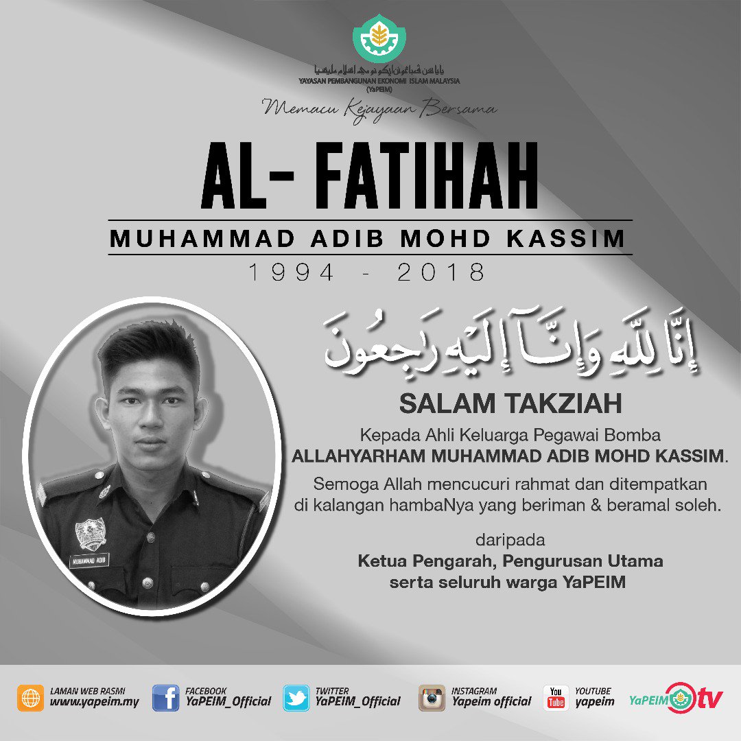 YAPEIM_Official's tweet photo. #yapeim #memacukejayaanbersama #disember2018 #takziah #kpyapeim https://t.co/Qkclm8y8x1