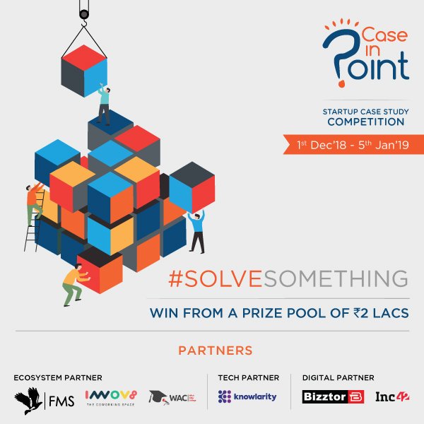 sonalgahlot's tweet photo. Solve startup case studies to win from a prize pool of ₹2 Lac. Participate now https://t.co/G9EIHZb3XB  @FMS_Delhi @letswac  @innov8cowork @ViridianEspark @knowlarity  @Bizztor_IN #SolveSomething #StartSomething #CaseInPoint https://t.co/H2EG4Rl0xW