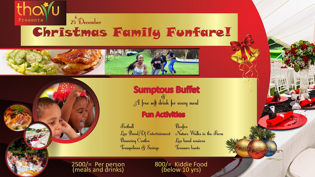 thayu_house's tweet photo. Yet another year we present to you an incredible special Christmas gift. This year we have something for everyone. A sumptuous buffet &amp; a free soft drink for every meal and lots of activities including Bouncing Castles, Live Entertainment, Trampoline &amp; Swings, Football &amp; Bonfire. https://t.co/xIeDmGWxZ3